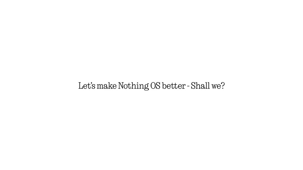 stkchs's tweet photo. Let's Make @nothing  OS Better - Shall We?

Your boy is back! I’ve been exploring ways to make Nothing OS better,  redesigning core apps, tweaking the system UI, and adding a few new features. It’s all about making the experience smoother, smarter, and more aligned with what we as a community actually want.

Brief's on this thread.