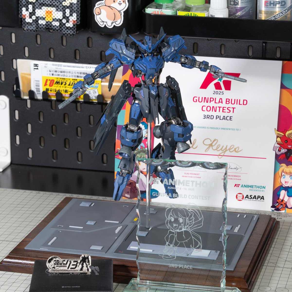 GrumpyMao's tweet photo. Placed 3rd for @animethon 2025 model builder contest. A lot of great entries this year. Always nice to see everyone’s build. Met new builders and met the builder I follow in person. https://t.co/j5xBCCCu7p