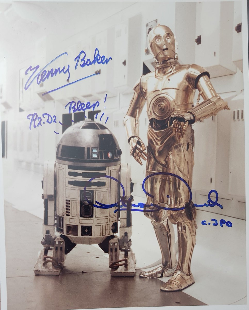 Kenny Baker - R2-D2 passed away 9 years ago.

He is 1 of only 2 actors who have appeared in the first 6 movies of the Skywalker Saga (Ep 1-6)

#popculture #memorabilia #autographs #collectibles #starwars #droid #maytheforcebewithyou