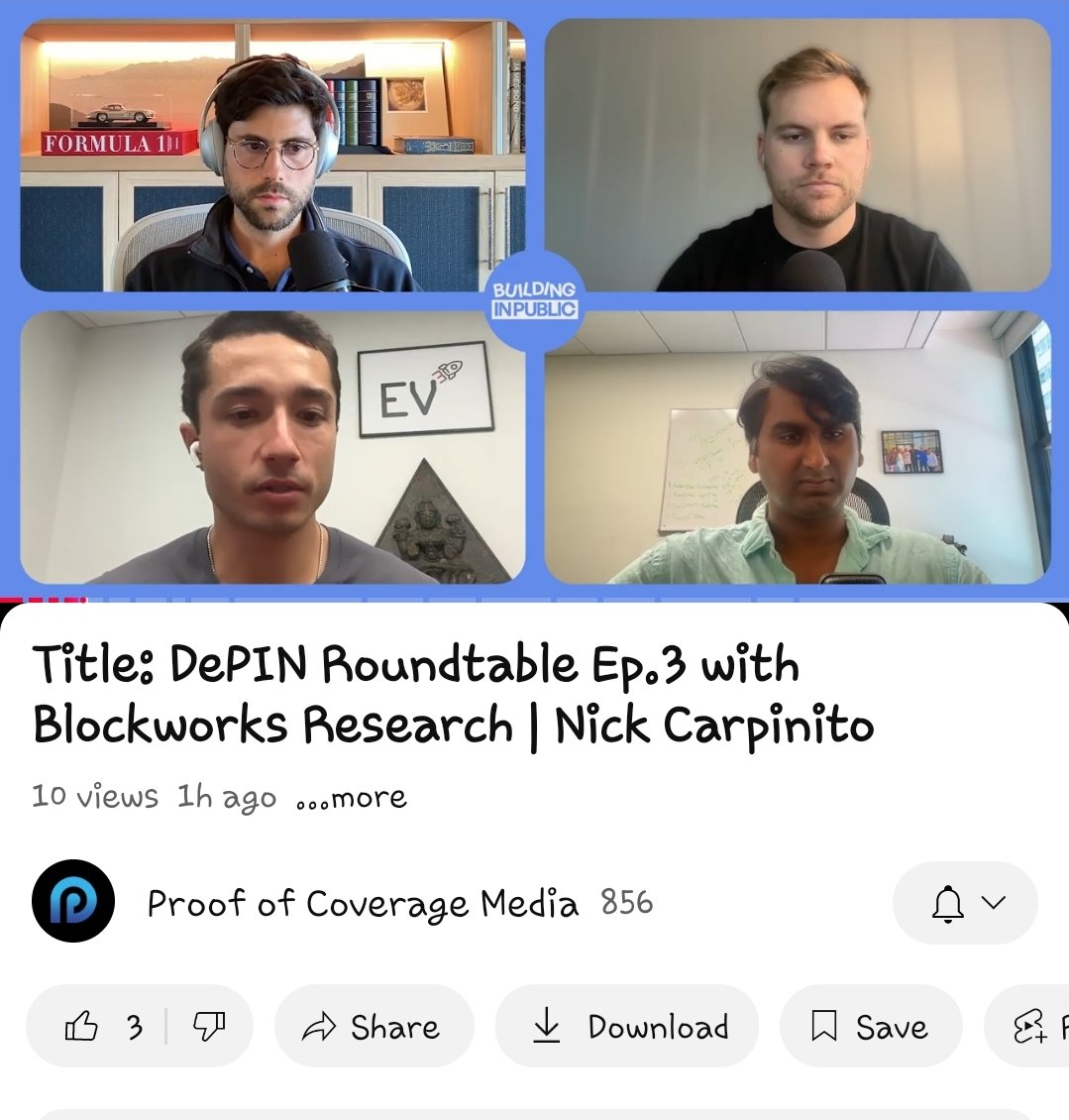 DePIN Roundtable Episode 3 participants in video call