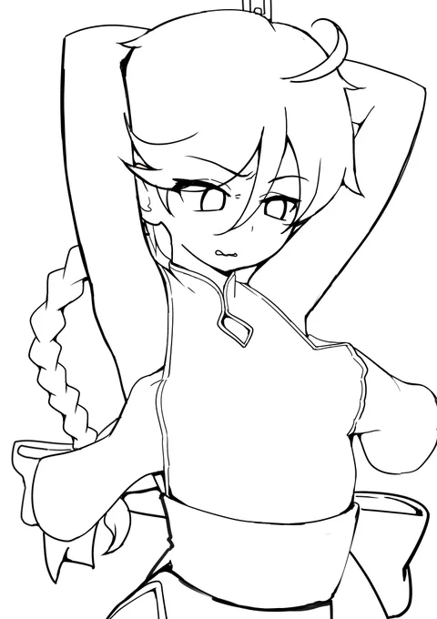 明鈴の立ち絵見てると左右から手を突っ込みたくなる #グリモア塗り絵部