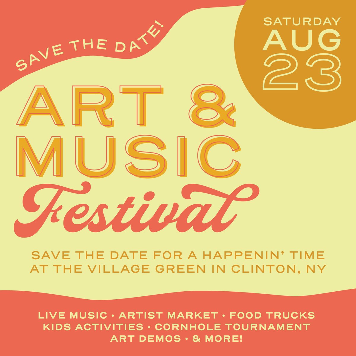 🎨 🎶 Music meets art at the Clinton Chamber of Commerce's Art &amp; Music Festival on Saturday, August 23rd.

This special event celebrates local artists, features live music, and invites visitors to soak up all the creativity and energy our community has to offer.