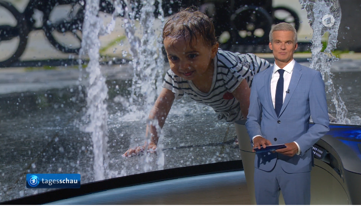 Wie die <a href="/tagesschau/">tagesschau</a> die momentane Hitzewelle völlig unpassend visuell präsentiert. Botschaft: Klimawandel und seine negativen Folgen sind so süß ...