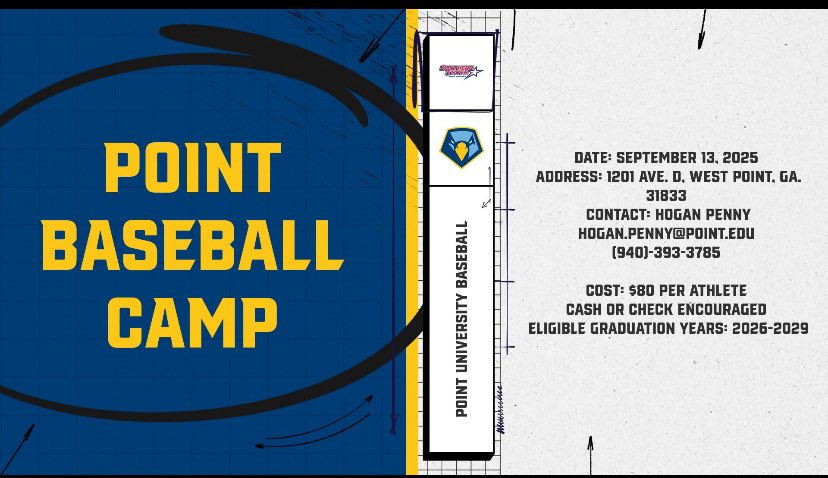 PointUbaseball's tweet image. It’s that time again!! We love our camps and the kids that come to them. 12 out of the 20 that came last year are currently on our roster!!!🦅🦅🦅