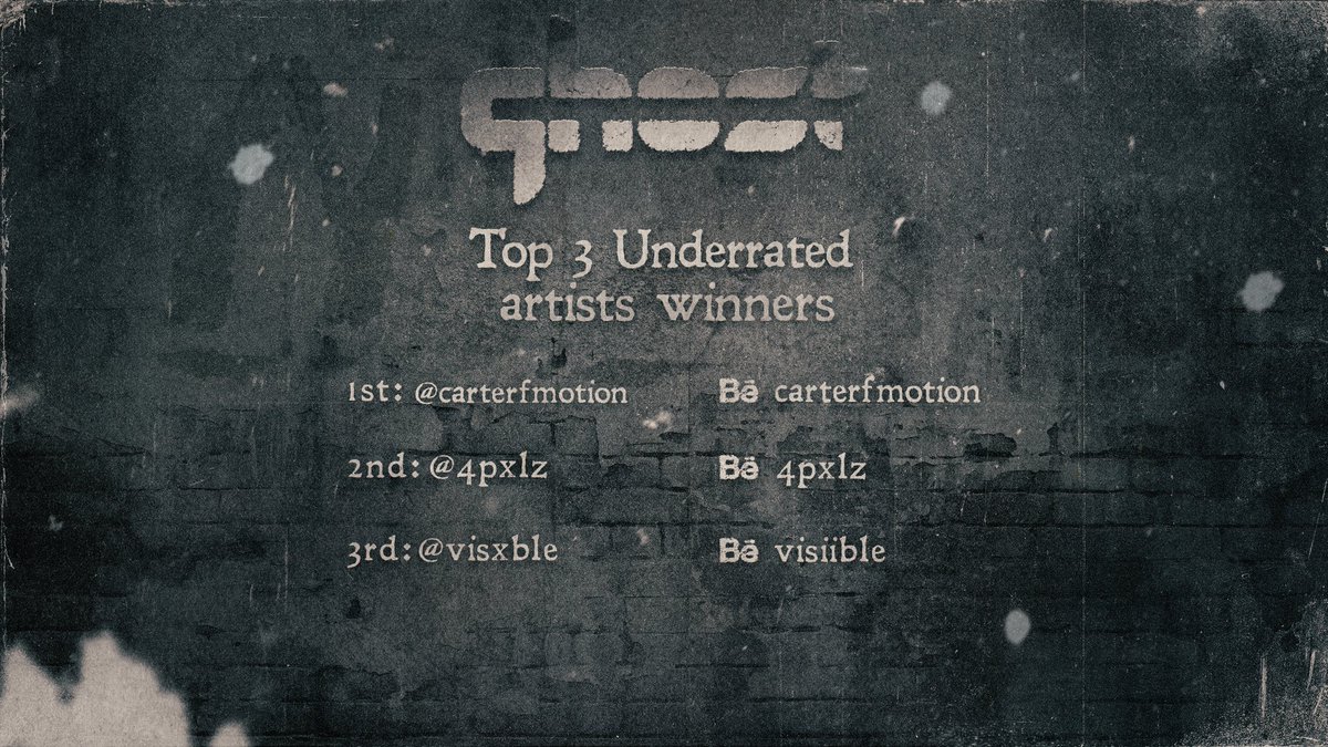 We're very pleased to announce our top 3 underrated artists of July!

🥇 Carter - <a href="/carterfmotion/">Lunar Carter</a> 
🥈 Alexis - <a href="/4pxlz/">alexis v.</a> 
🥉 Visiible - <a href="/visxble/">visiible</a> 

#GoingGhost👻