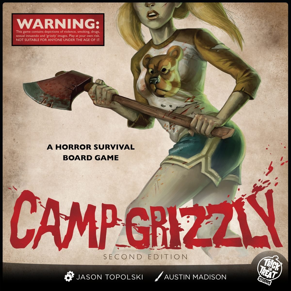 Steel Wool Studios (@steelwoolstudio) on Twitter photo Who braved Camp Grizzly at #GenCon2025? 🐻🔥  
Originally released in 2013, this cult-favorite survival horror board game from our very own JTop is back—remastered and more terrifying than ever. Have you played the game? What is your favorite part?  
Second Edition now live: Who braved Camp Grizzly at #GenCon2025? 🐻🔥  
Originally released in 2013, this cult-favorite survival horror board game from our very own JTop is back—remastered and more terrifying than ever. Have you played the game? What is your favorite part?  
Second Edition now live: