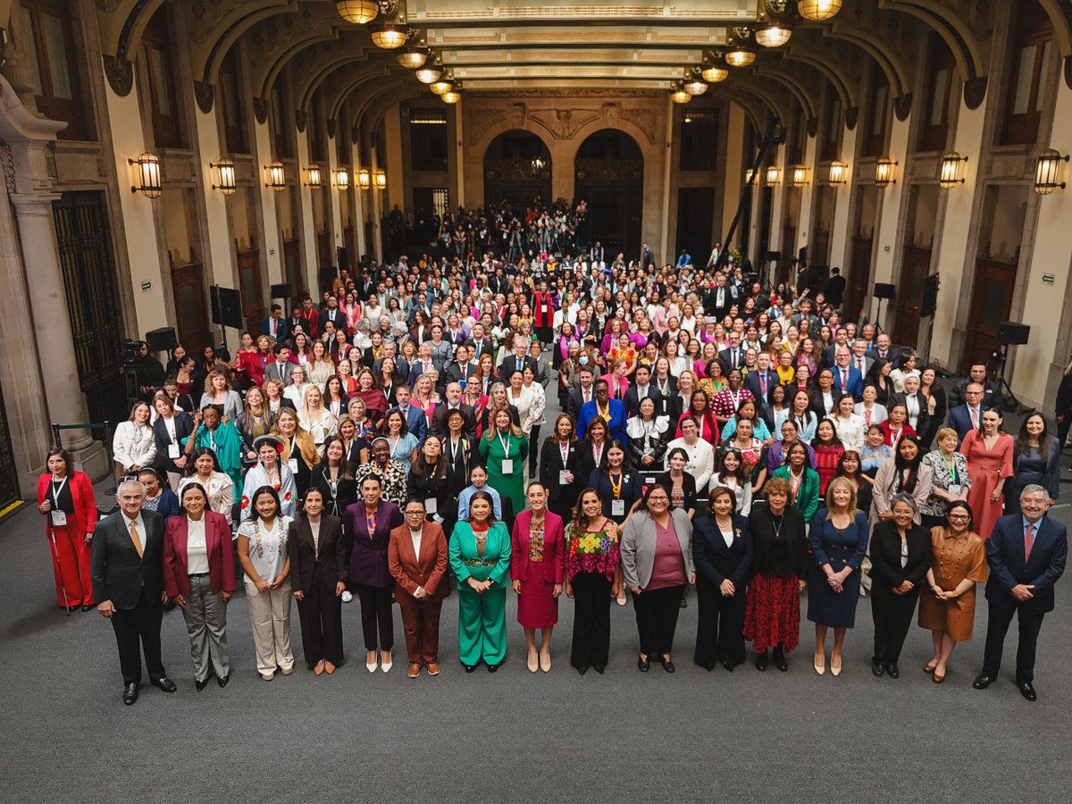 Sima Bahous (@unwomenchief) on Twitter photo Honored to open #XVIConferenceWomenLAC with H.E. President <a href="/Claudiashein/">Claudia Sheinbaum Pardo</a>.
#LAC Region has shown the world that Care is an imperative for sustainable development & #SDG5.
Lets continue to build a world that places women & girls at the centre of life, policy, & power. #Beijing30 Honored to open #XVIConferenceWomenLAC with H.E. President <a href="/Claudiashein/">Claudia Sheinbaum Pardo</a>.
#LAC Region has shown the world that Care is an imperative for sustainable development & #SDG5.
Lets continue to build a world that places women & girls at the centre of life, policy, & power. #Beijing30