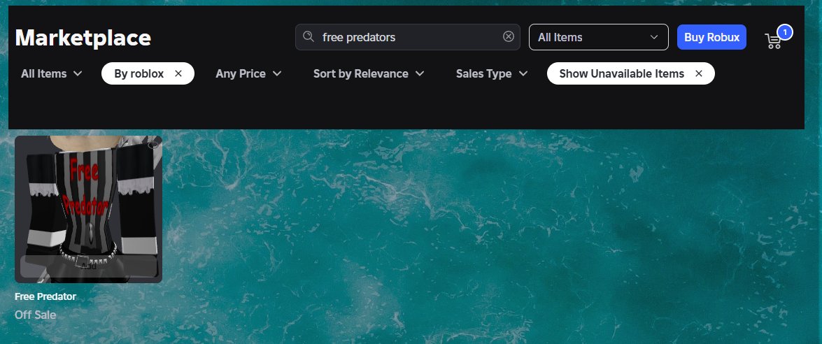 AJ_050405's tweet image. Roblox banned YouTuber Schlep for exposing predators and protecting kids on their platform, yet they allow a &apos;FREE PREDATORS&apos; shirt to exist that roblox themself made, raising serious questions about their priorities. #FreeSchlep #robloxdrama #robloxpredators #fypシ 

Shirt:…