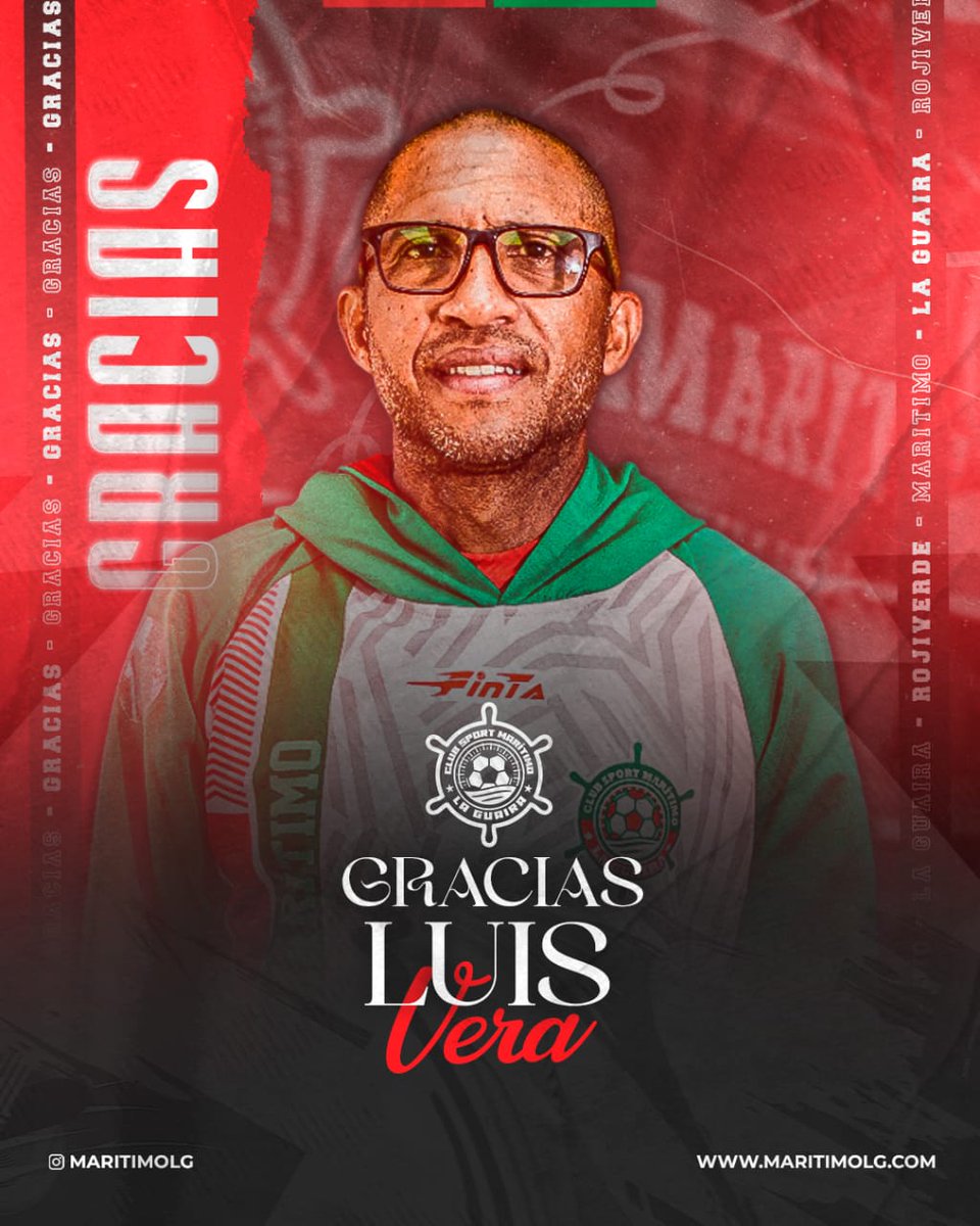 #Ligafutve2 El ciclo del "Pajarito" Luis Vera y su cuerpo técnico (Pomonti y Ciccarelli) culminan con el <a href="/ClubMaritimoLG/">Club Sport Marítimo de La Guaira</a> según comunicado oficial... La llegada de Tony Franco toma fuerza <a href="/Balonazos/">BALONAZOS / Desde 2003</a> <a href="/CorreodelCaroni/">Correo del Caroní</a> <a href="/TRKSports/">TRK Sports</a>