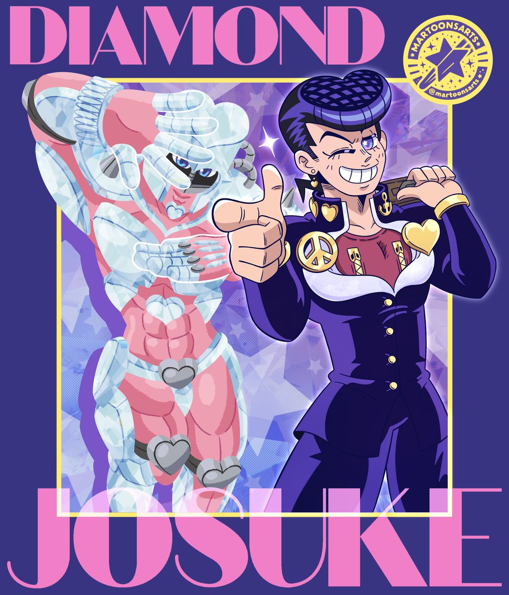 JOJO: DIAMOND 💜💎

First time drawing JJBA, I LOVED Part 4 so I drew Josuke! Hope y‘all JoJo fans enjoy this piece as much as I enjoyed making it! ⭐

#fanart #digitalart #anime #josukehigashikata #jojosbizarreadventure #jjba #jjbafanart #animeart