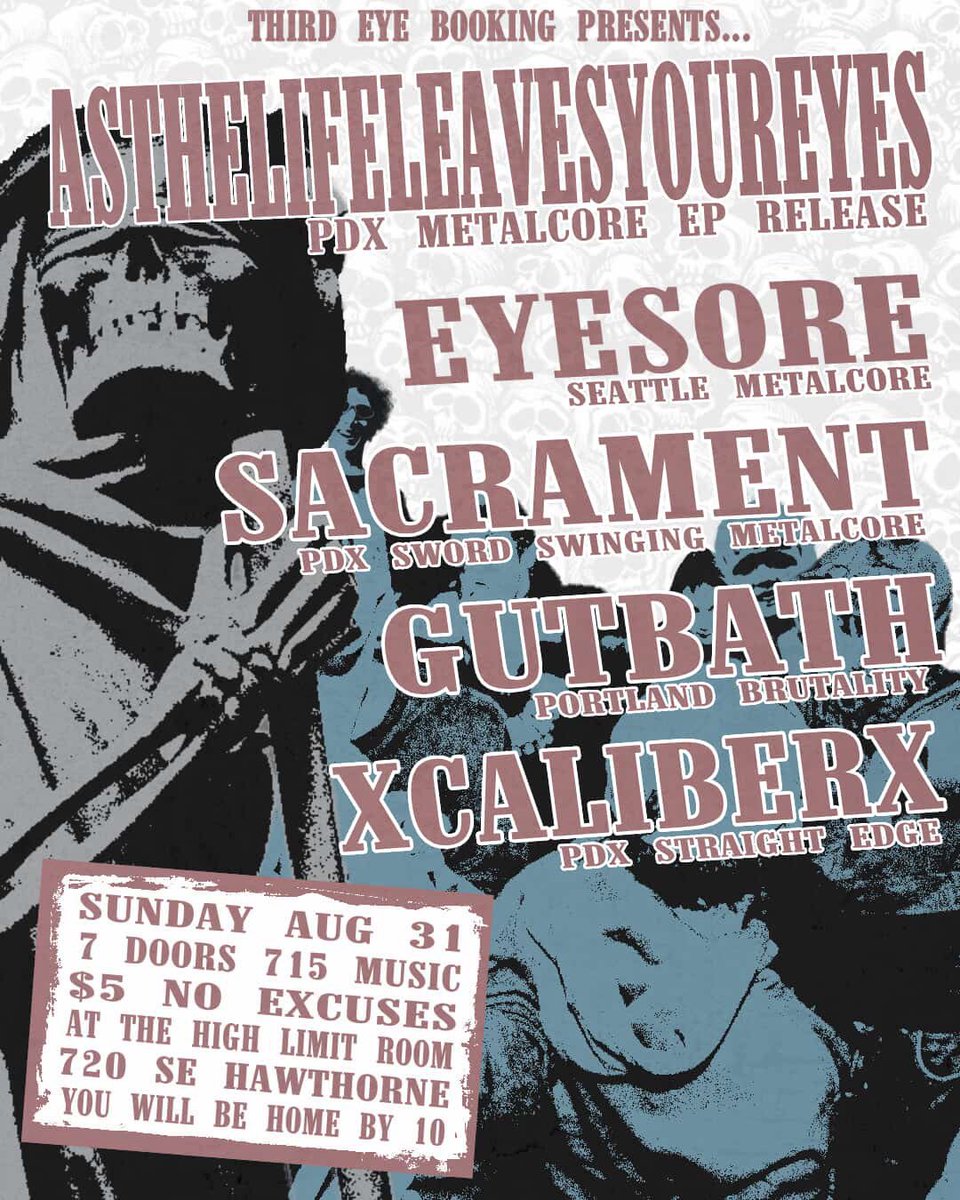 quitinfinity's tweet photo. Sacrament metalcore weekend 🫡 https://t.co/E33410aBIE
