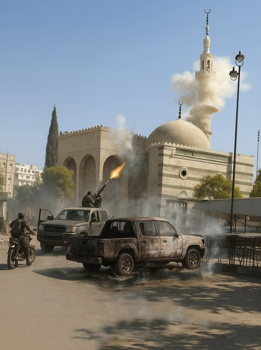 ﴿ إِنَّمَا يَعْمُرُ مَسَاجِدَ اللَّهِ مَنْ آمَنَ بِاللَّهِ وَالْيَوْمِ الْآخِرِ وَأَقَامَ الصَّلَاةَ وَآتَى الزَّكَاةَ وَلَمْ يَخْشَ إِلَّا اللَّهَ ۖ فَعَسَىٰ أُولَٰئِكَ أَن يَكُونُوا مِنَ الْمُهْتَدِينَ﴾
السويداء تهدم مساجد الله 👇
الايام القادمه سوف يبتدعون دين جديد وكل من