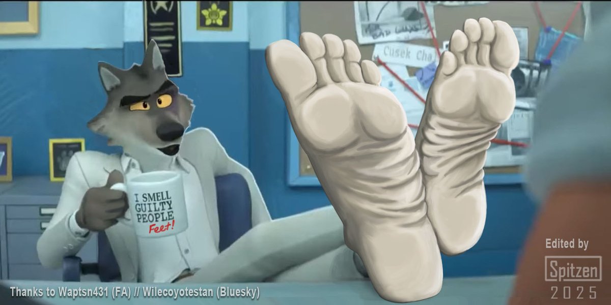 Spitzen747's tweet photo. Screenshot Edit of Mr. Wolf’s Feet  

My take on this month-old TheBadGuys2 meme by https://t.co/FZs4b7gSJG

#thebadguys2 #dreamworks #fanart #foot #fetish #barefoot #furry #soles #mrwolffeet #furryfeet #bad #guys #wolf #coffee #mrwolf https://t.co/Wrk3i5DTdz