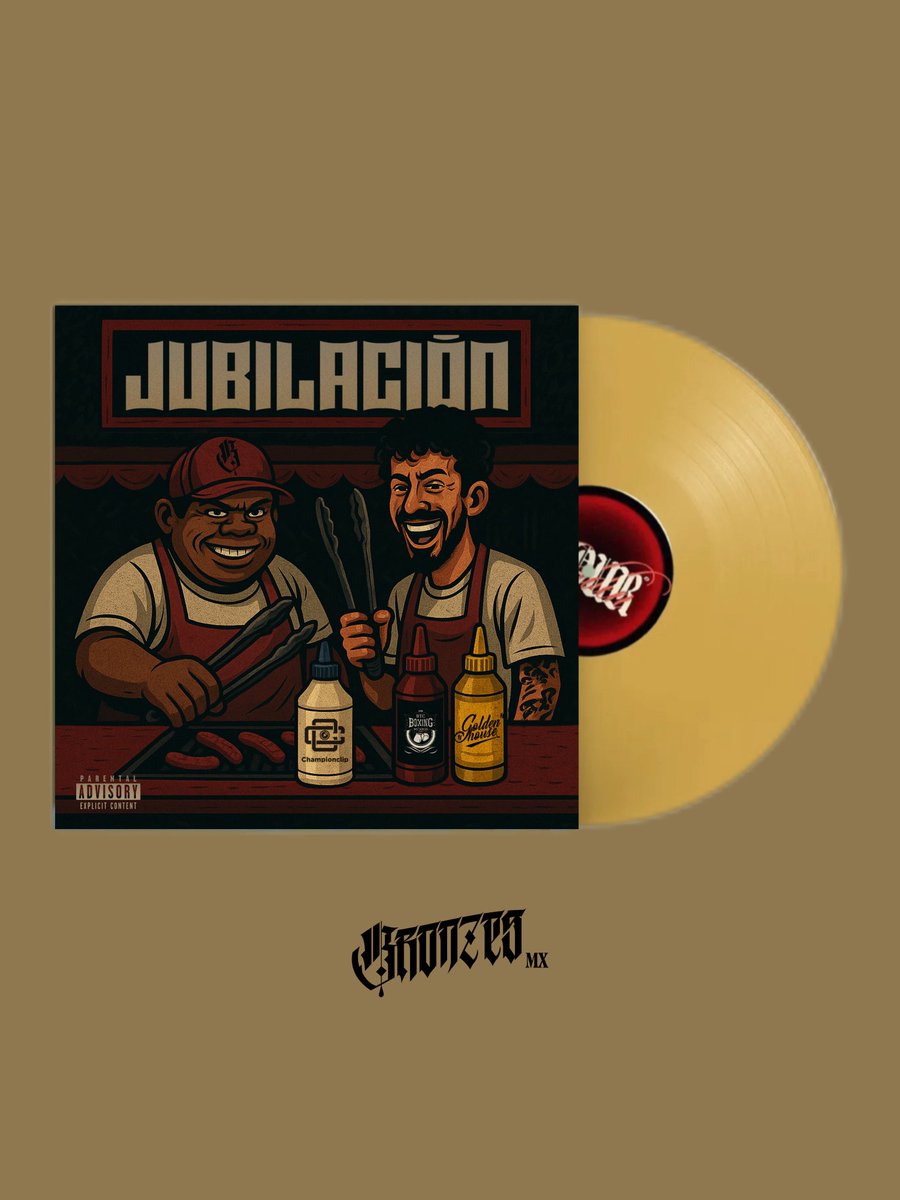 BronzesMx's tweet photo. #newmusicalert  #newrelease ⚠️

BRONZES MX PRESENTA: “JÚBILACIÓN” 🌭 

Estreno sábado 16/Agosto - 12:00 pm horario 🇲🇽 

🎭 Arte y muckops por #Championclip 
🎥 Animación por @by_drasee 
🎛️ Música y producción por @goldenhouse.mxr 

🥊 @boxing.mexico  represent

#RapDeBarrio https://t.co/jbL2NeWKgb