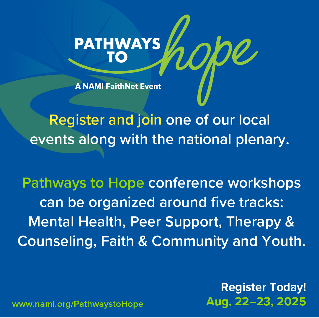 NAMICommunicate's tweet photo. Every journey is unique. 🧠
Explore #PathwaysToHope workshops: youth, peer support, faith & more—Aug. 22–23.
🔗 https://t.co/4DfqahsXn8
#NAMI #MentalHealth https://t.co/TqaVUxWHOZ