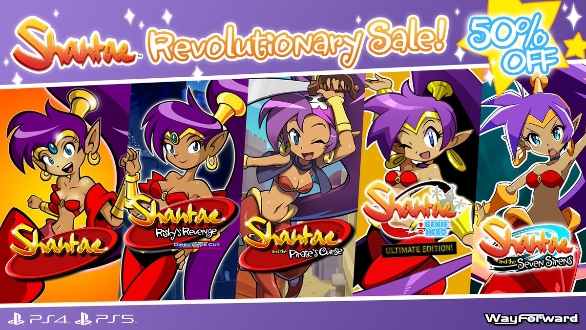 The Shantae series is now 50% off on PS4 &amp; PS5! Catch up on the games you've missed before next week's launch of Shantae Advance: Risky Revolution!