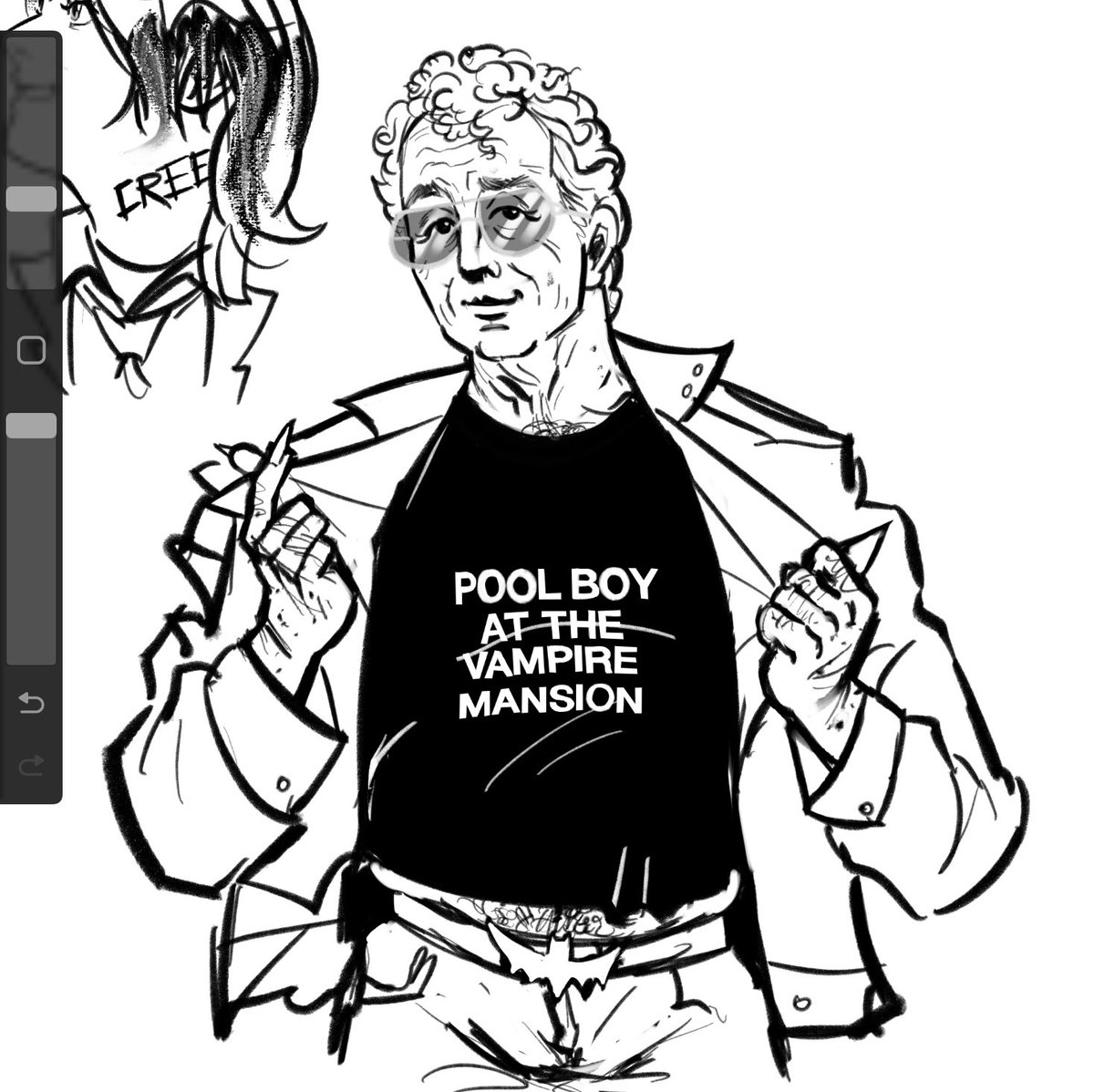 drew my first mister malloy yesterday #feelingsick #iwtv