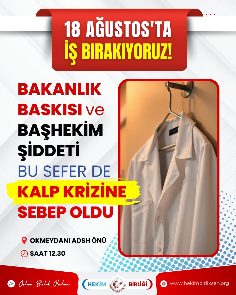 📢 #PuanBaskısıŞiddettir 📢

Okmeydanı Ağız ve Diş Sağlığı Hastanesi’nde bir diş hekimi, “puan üretmediği” gerekçesiyle savunmaya çağrılmış, başhekim odasında yaşanan tartışma sırasında kalp krizi geçirmiştir.

❗ Bu baskılar yüzünden daha kaç hekim aramızdan ayrılacak? Kaç can