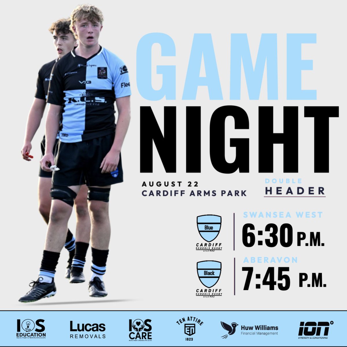 RygbiCaerdydd's tweet photo. 🏉 Double Header at Cardiff Arms Park!
Missing your rugby fix, Cardiff Rugby supporters? 👀
This is your chance to enjoy two great games in one night at the iconic Arms Park! 💙🖤
📍 Cardiff Arms Park
🎟 A perfect pre-season treat!
#BlueAndBlacks https://t.co/HPvriCpr7i