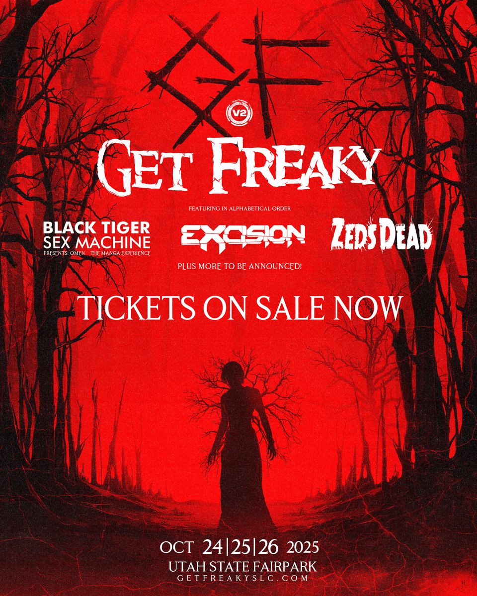 ON SALE NOW: Get Freaky 3-day GA, VIP and payment plans available! 💀🩸

Passes → getfreakyslc.com