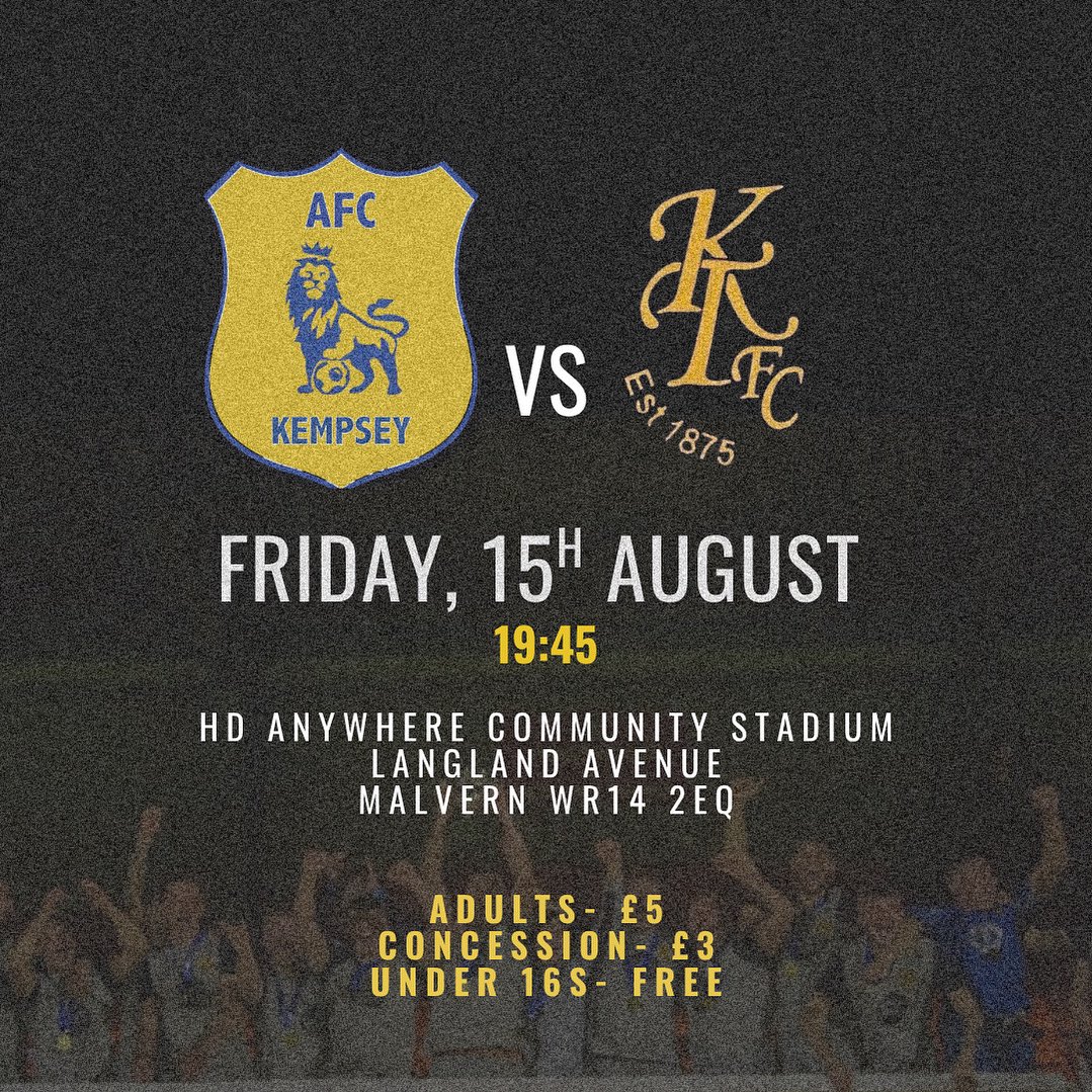 AFC_Kempsey's tweet image. Friday night we face tough competitors Kington Town! As we look to make it back to back wins to start the new campaign.

AFC Kempsey vs Kington Town

19:45

UTK