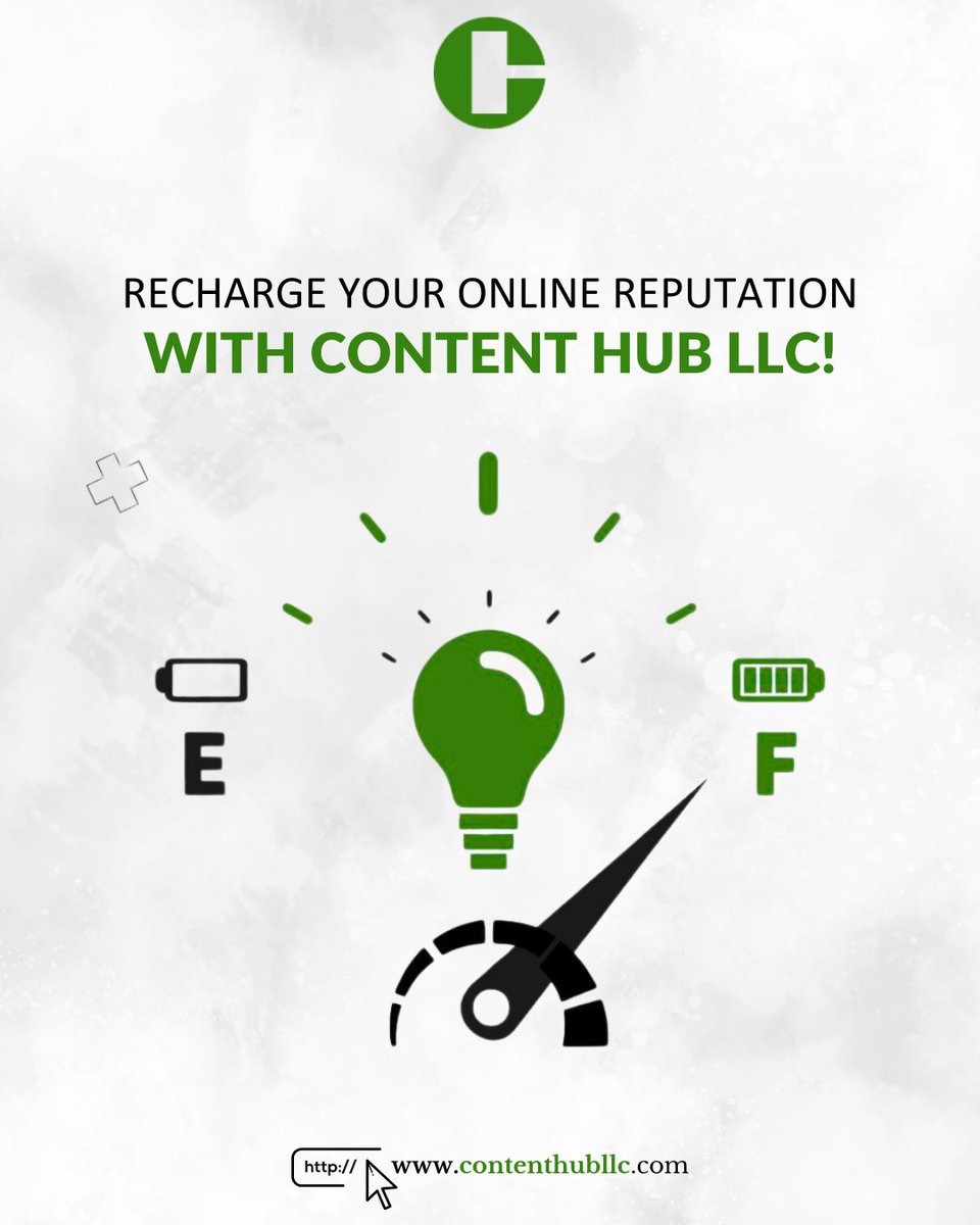 ContentHubLLC's tweet photo. ⚡ Recharge Your Online Reputation With Content Hub LLC!

At Content Hub LLC, we craft compelling, authoritative content that fuels your credibility and keeps your reputation fully charged.

Contact us for more details: https://t.co/Ctreah9A6R

#OnlineReputation #BrandAuthority https://t.co/huOEB9mTsu