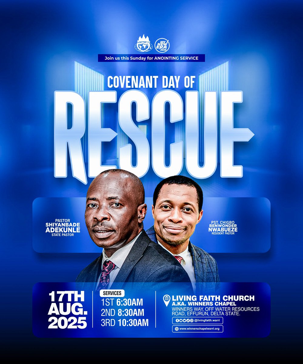 LivingWarri's tweet image. &quot;He sent his word, and healed them, and delivered them from their destructions.&quot; - Psalm 107:20

#CovenantDayOfRescue 
#AnointingService 
#MyNewEra2025 
#LivingFaithChurchEffurun