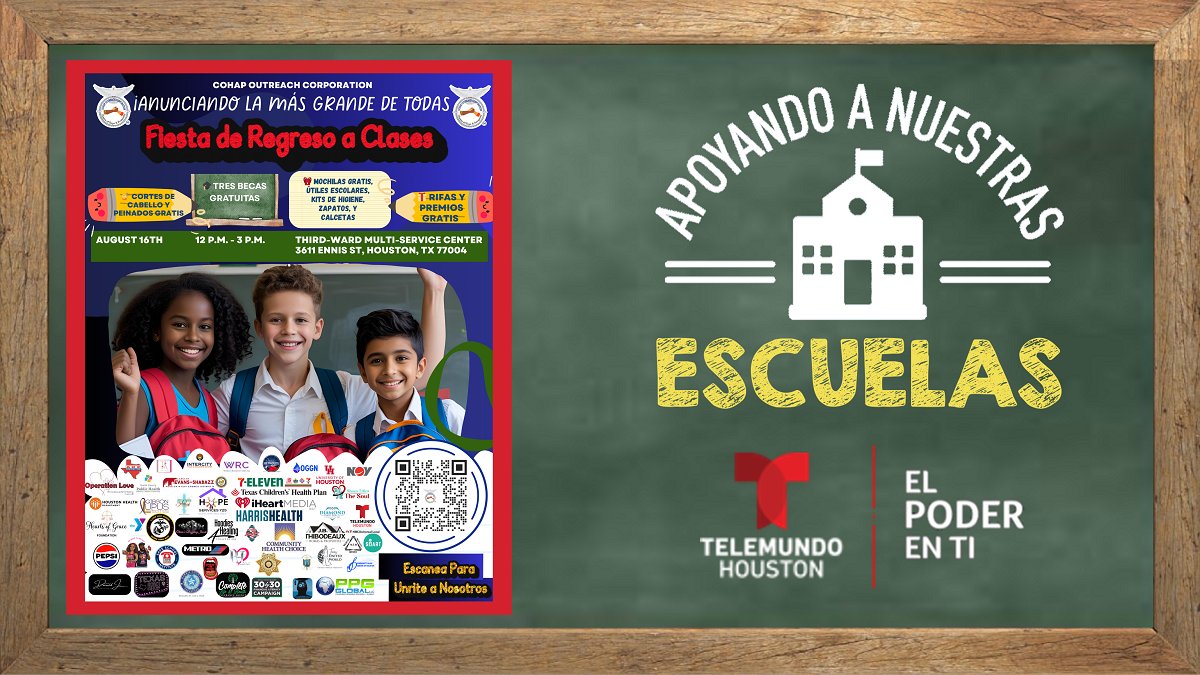 TelemundoHou's tweet image. @Cohap_Outreach #RegresoAClases sábado 16 de agosto 12p-3p en Third Ward Multi-Service Center, 3611 Ennis St, Houston, TX 77004. Mochilas gratuitas, útiles escolares y más. 🎒✏️ trib.al/2UOe4TN
#ApoyandoANuestrasEscuelas #ElPoderEnTi #TuEducacion #SupportingOurSchools