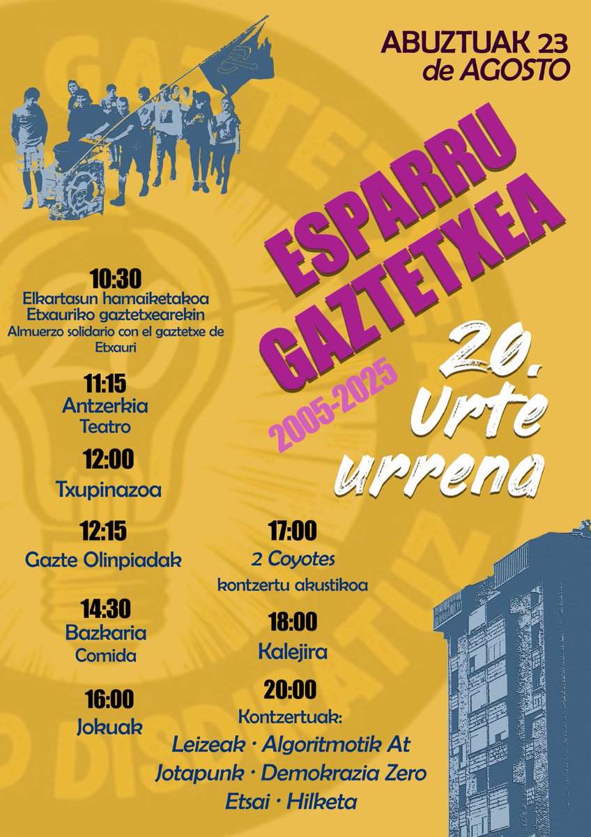 Esparru Gaztetxearen 20. urteurrena!!
