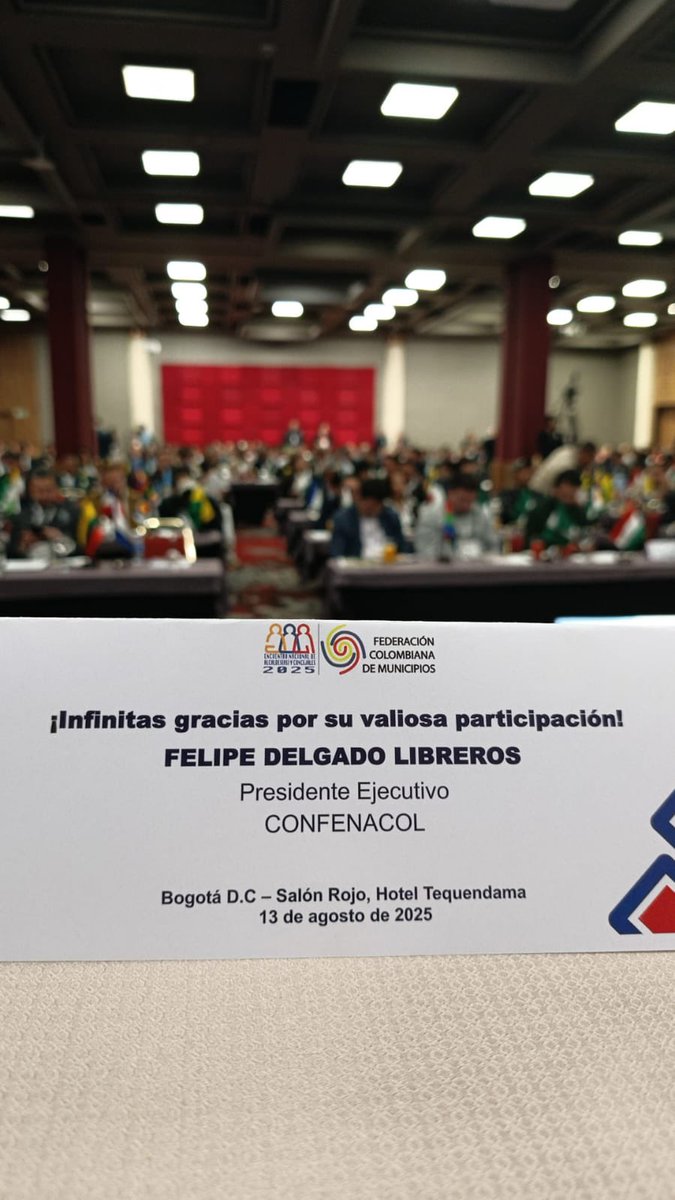 CONFENACOL's tweet photo. CONFENACOL presente en el Encuentro de Alcaldes y Concejales en el Salón Rojo del Hotel Tequendama, en diálogo para acordar la implementación de la ley 2461 de 2025 https://t.co/2lH8mzilZr