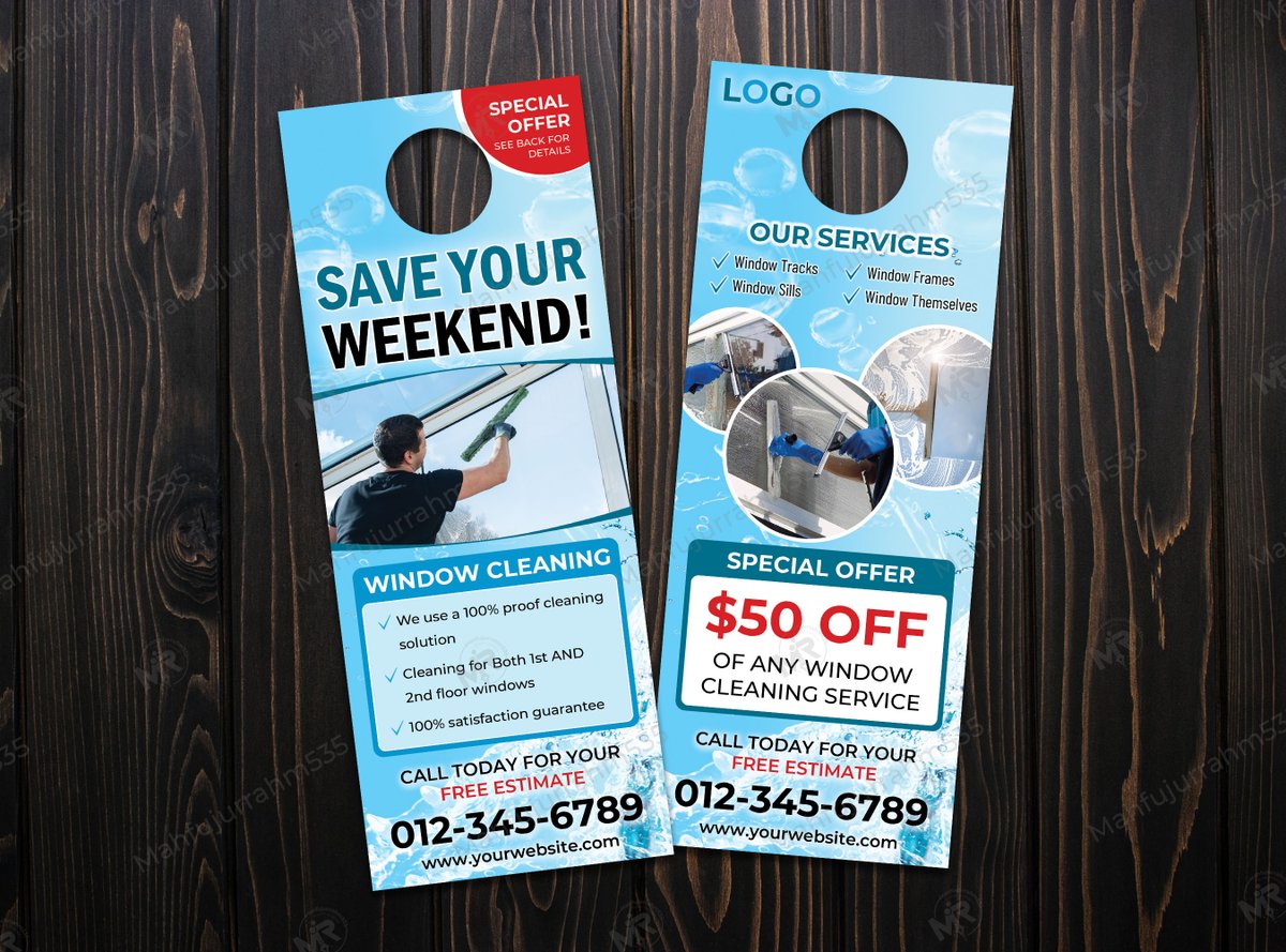 mahfujurrahm535's tweet photo. Window Cleaning Services Door Hanger Design
You can see more on my website. https://t.co/GhnekRrIgi
#doorhanger #doorhangerdesign #flyerdesign #windowcleaningdoorhanger #windowcleaningflyer #windowcleaning #windowwashing #cleaningwindows #Graphicdesign #advertisingdesign https://t.co/xYGiVKh8CB