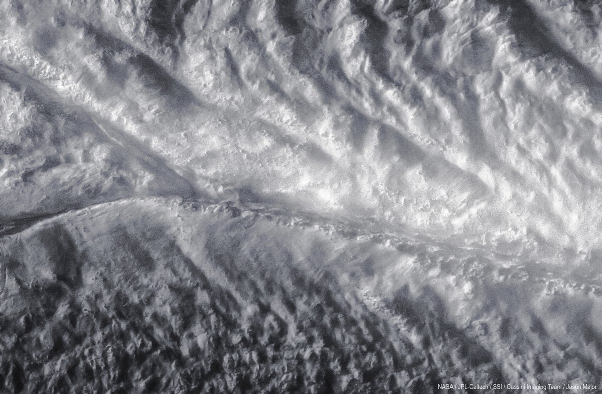Images of Saturn's moon Enceladus spraying water vapor and ice particles into orbit captured with <a href="/NASA/">NASA</a>'s Cassini spacecraft during a close pass on August 13, 2010 #OTD