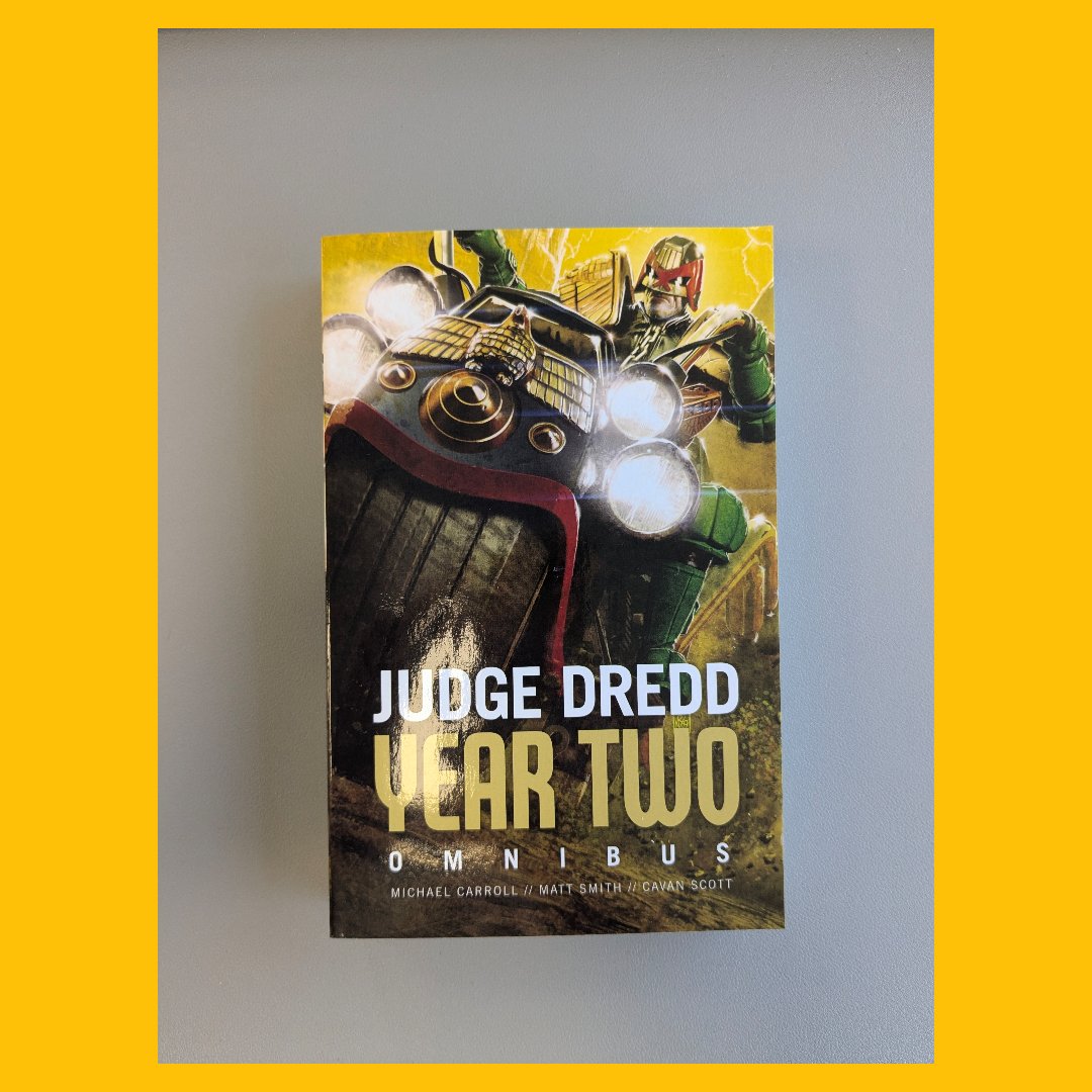 WriterBSteele's tweet photo. This week's charity shop find:

Judge Dredd Year Two - Michael Carroll, Matt Smith, Cavan Scott

Oxfam £1.99

Judge Joe Dredd's 2nd year on the beat in Mega City One sees him venturing back out into the Cursed Earth.

#BookTwitter #booklover #writingcommunity #writersoftwitter https://t.co/zE5MvsIxvu