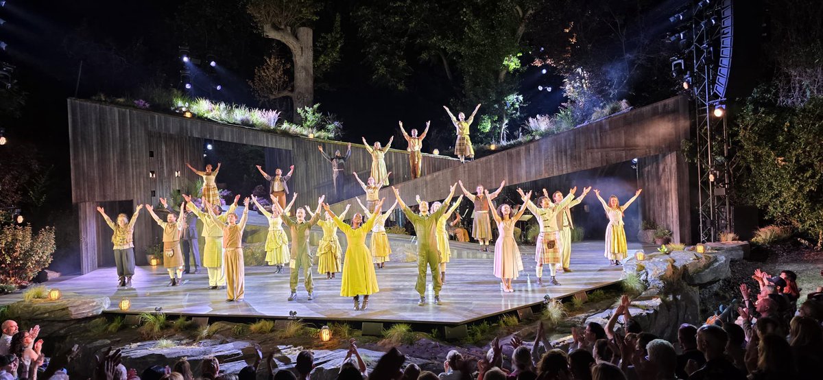 PaulPhear's tweet image. Lovely to see @GeorginaOnuorah  @OpenAirTheatre last night, magnificent again after her triumph in Shucked. Her stage presence is so magnetic and such a perfect voice.  

If you’re in the mood for some whimsical summer romance there are beautifully staged scenes in Brigadoon.