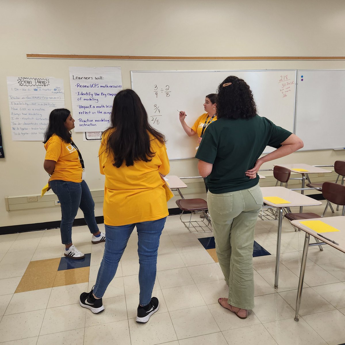 LMeierMath's tweet photo. New UCPS Math teachers practice their modeling skills to prepare for the 1st day of school. This group is absolutely rocking it! So thankful they are part of #TeamUCPS  @AGHoulihan @loripeyton @RimmerEdTech https://t.co/4rWVAp4HOd