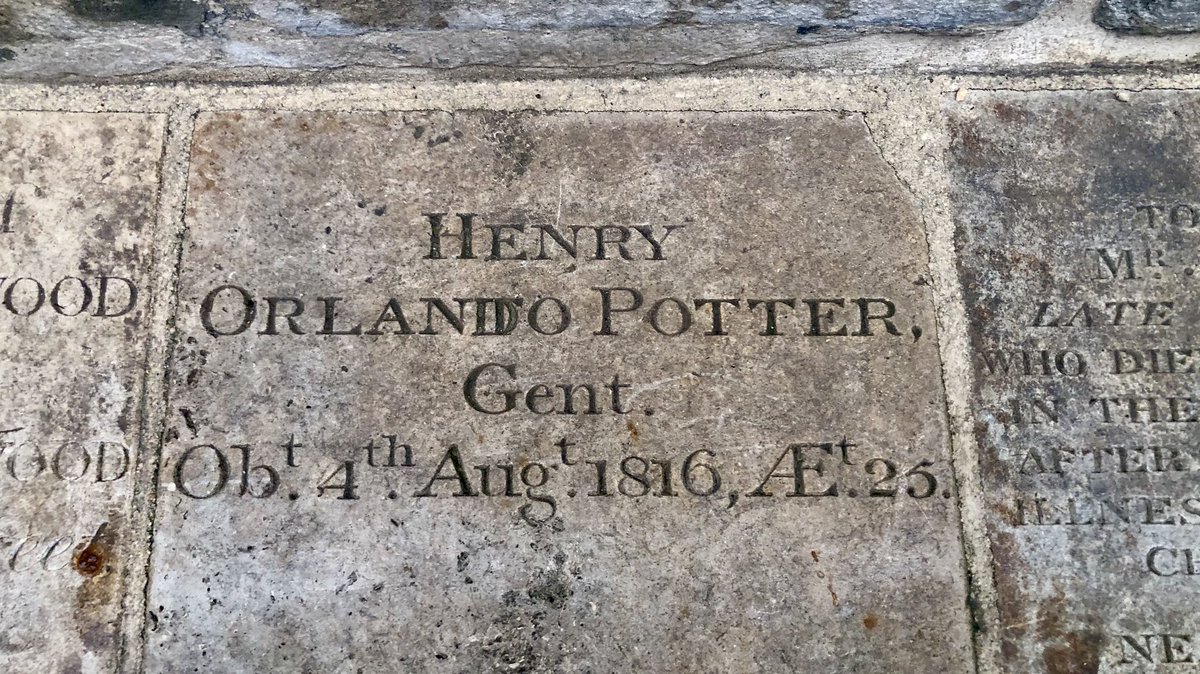 St James’ Church in Piccadilly has recently opened up its South door, allowing a closer view of gravestones that were previously hard to see.  And here’s one that marks the resting place of a real gent - and almost certainly a Gryffindor…