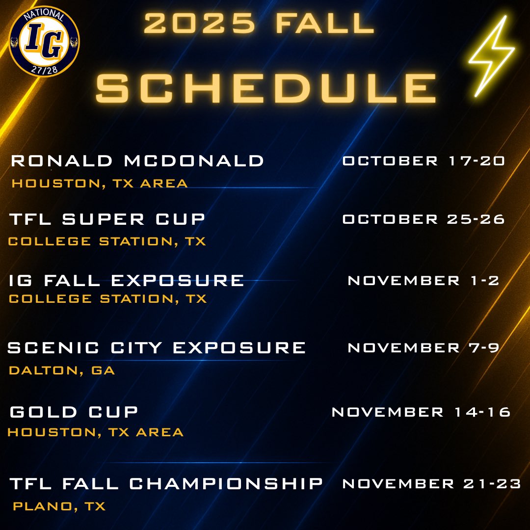 IG_National2728's tweet photo. 🚨Schedule Release🚨
We are excited for this Fall Season!! https://t.co/WVffBwNp3p
