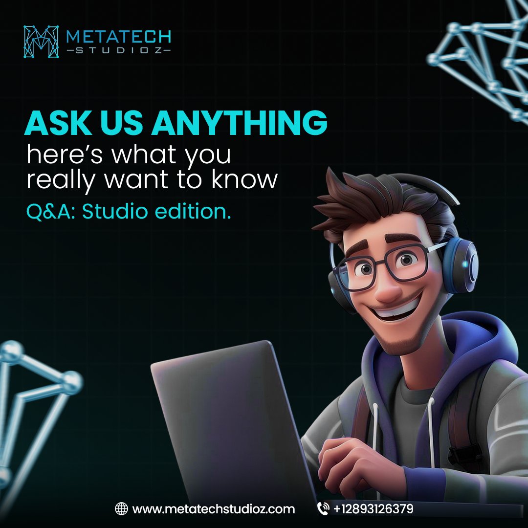 Metatechstudioz's tweet image. We’re answering your biggest questions about design, dev, and digital growth — real advice from the team. 💡
Have a question you’ve been dying to ask? Drop it in the comments or DM us!🚀
#ClientFAQ #AskMeta #DigitalTips #WebAnswered #DesignStudioTalk #WebDesign #UXDesign #UIUX