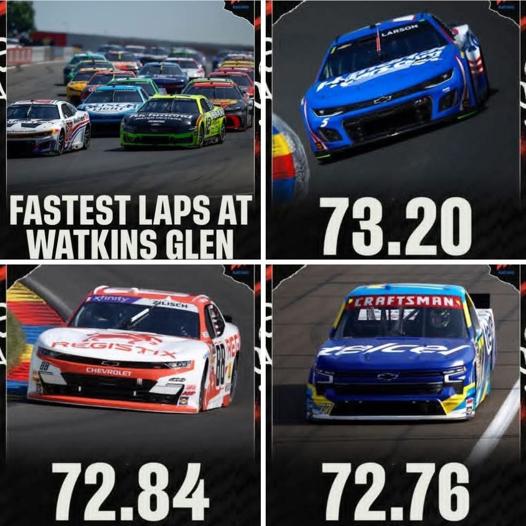 Cup cars with the slowest lap of the weekend. This is insane.