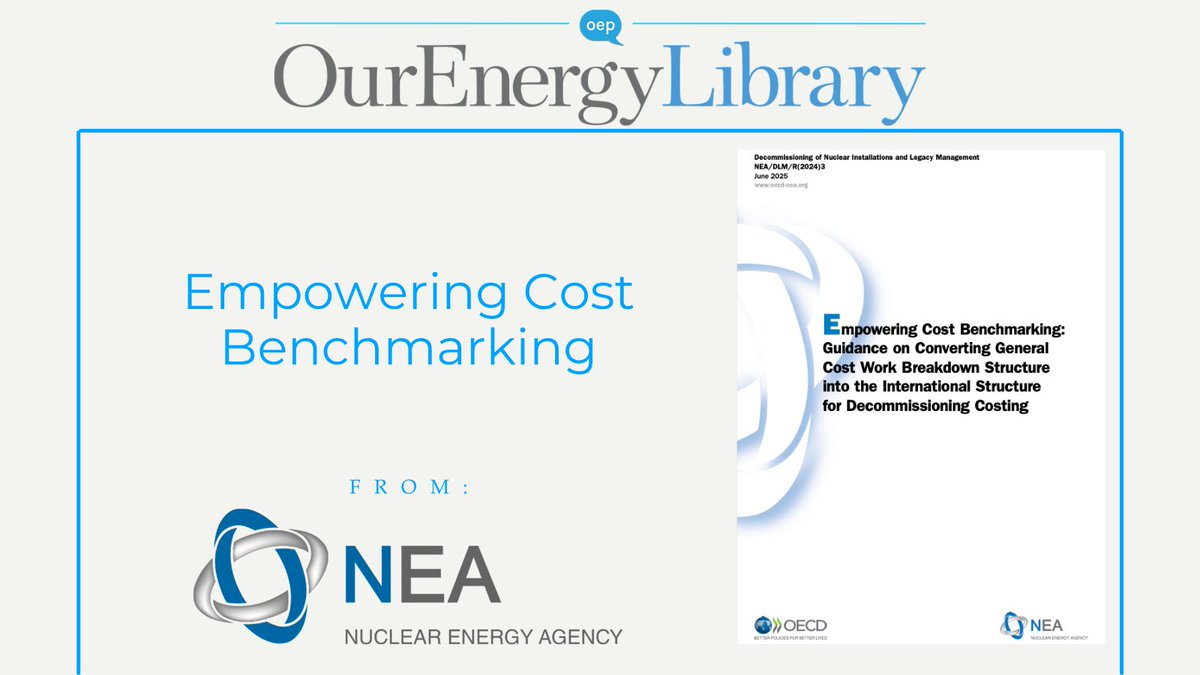 This report from <a href="/OECD_NEA/">OECD NEA ⚛️ Nuclear Energy Agency</a> includes a literature review and provides guidance on preparing data for cost benchmarking nuclear facility decommissioning projects, targeting those that are new to the ISDC community.

Read: ourenergypolicy.org/resources/empo…