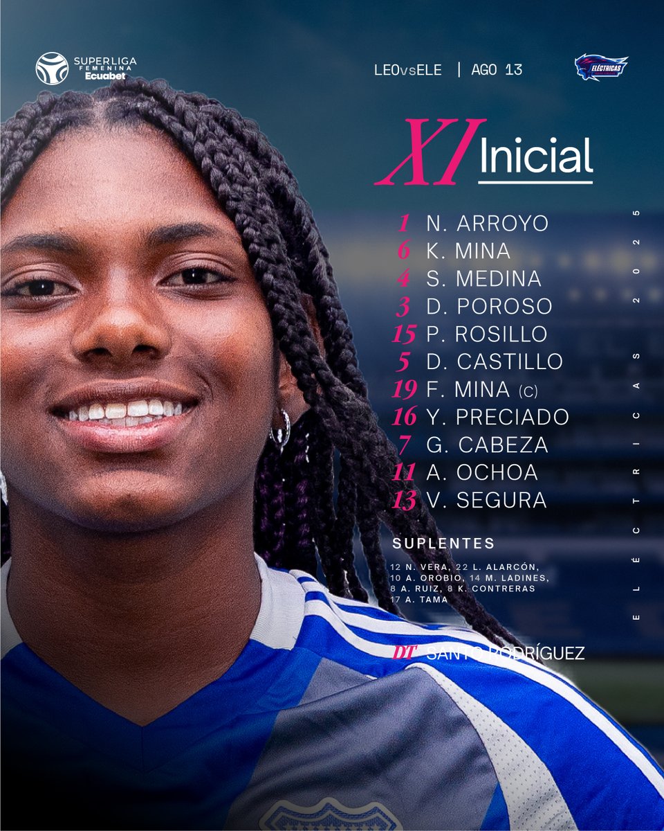 📋 ¡El 11 de las Eléctricas! 👊

Leones 🆚 Eléctricas

#VamosElectricas