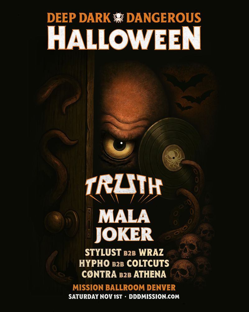 Global Dance Events (@globaldanceus) on Twitter photo 🚨 FULL LINEUP ALERT🚨
<a href="/DeepDarkDanger/">Deep, Dark & Dangerous</a> Denver is about to go OFF at <a href="/missionballroom/">mission ballroom</a> on November 1st 🐙💀🔥
<a href="/truthdubstep/">T R U T H</a>
<a href="/mala_dmz/">mala_dmz</a>
Joker
<a href="/StylustBeats/">Stylust Tweets</a> b2b <a href="/wraz_dubs/">Wraz.</a>
Hypho b2b <a href="/coltcutsmusic/">ColtCuts Music</a>
Contra b2b Athena
Find your tickets ASAP ⏩ bit.ly/TruthMission20… 🚨 FULL LINEUP ALERT🚨
<a href="/DeepDarkDanger/">Deep, Dark & Dangerous</a> Denver is about to go OFF at <a href="/missionballroom/">mission ballroom</a> on November 1st 🐙💀🔥
<a href="/truthdubstep/">T R U T H</a>
<a href="/mala_dmz/">mala_dmz</a>
Joker
<a href="/StylustBeats/">Stylust Tweets</a> b2b <a href="/wraz_dubs/">Wraz.</a>
Hypho b2b <a href="/coltcutsmusic/">ColtCuts Music</a>
Contra b2b Athena
Find your tickets ASAP ⏩ bit.ly/TruthMission20…