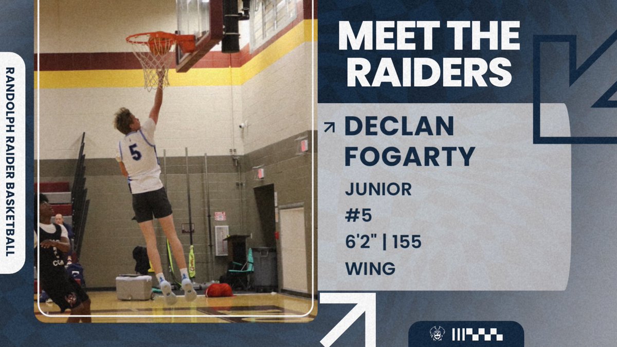 Introducing the 25/26 Raiders‼️

Declan Fogarty is a junior who is new to varsity. Declan showed this summer that he can affect the game in many ways including being a strong perimeter defender and great passing ability with a high basketball IQ.