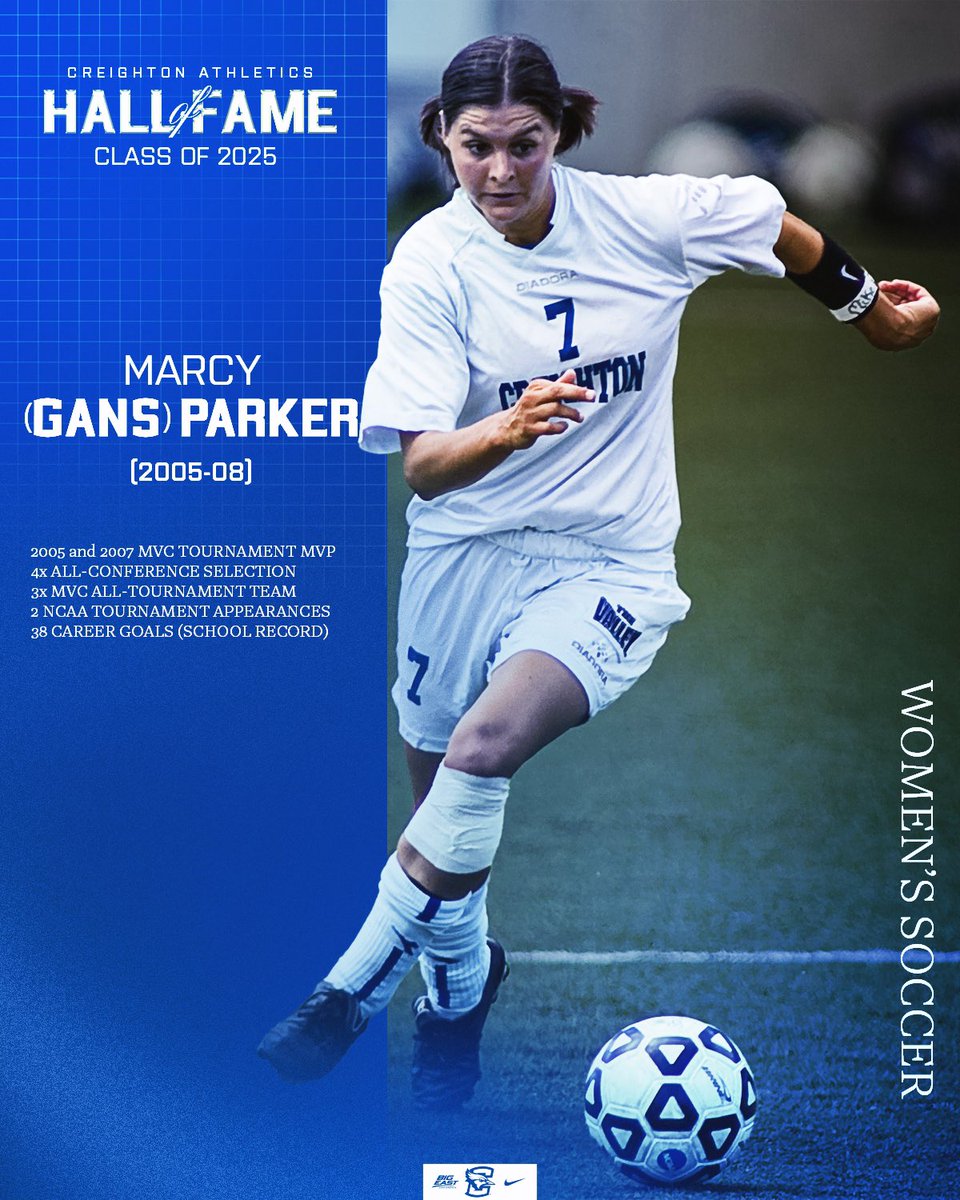 CreightonWSoc's tweet photo. Welcome to the Creighton Athletics Hall of Fame, Marcy (Gans) Parker!
#GoJays https://t.co/cEIliVqy0W