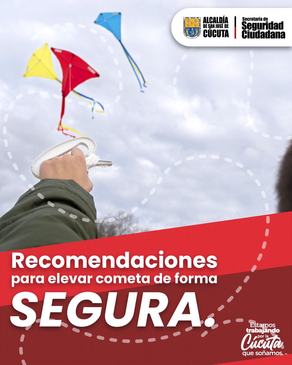 NorteActivo (@norteactivo2) on Twitter photo #AlcaldíaInforma
Entre julio y septiembre, nuestra ciudad experimenta vientos característicos que pueden alcanzar hasta 67 km/h. Es el momento perfecto para elevar cometas, pero siempre con RESPONSABILIDAD. <a href="/AlcaldiaCucuta/">Alcaldía de Cúcuta</a> #AlcaldíaInforma
Entre julio y septiembre, nuestra ciudad experimenta vientos característicos que pueden alcanzar hasta 67 km/h. Es el momento perfecto para elevar cometas, pero siempre con RESPONSABILIDAD. <a href="/AlcaldiaCucuta/">Alcaldía de Cúcuta</a>