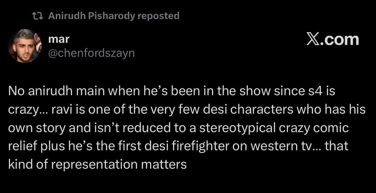 911reacts's tweet photo. Anirudh posts and retweets the following in response to the news that his character Ravi has not been promoted to main:
#911onabc #ravimain https://t.co/9vcoX0tSLQ