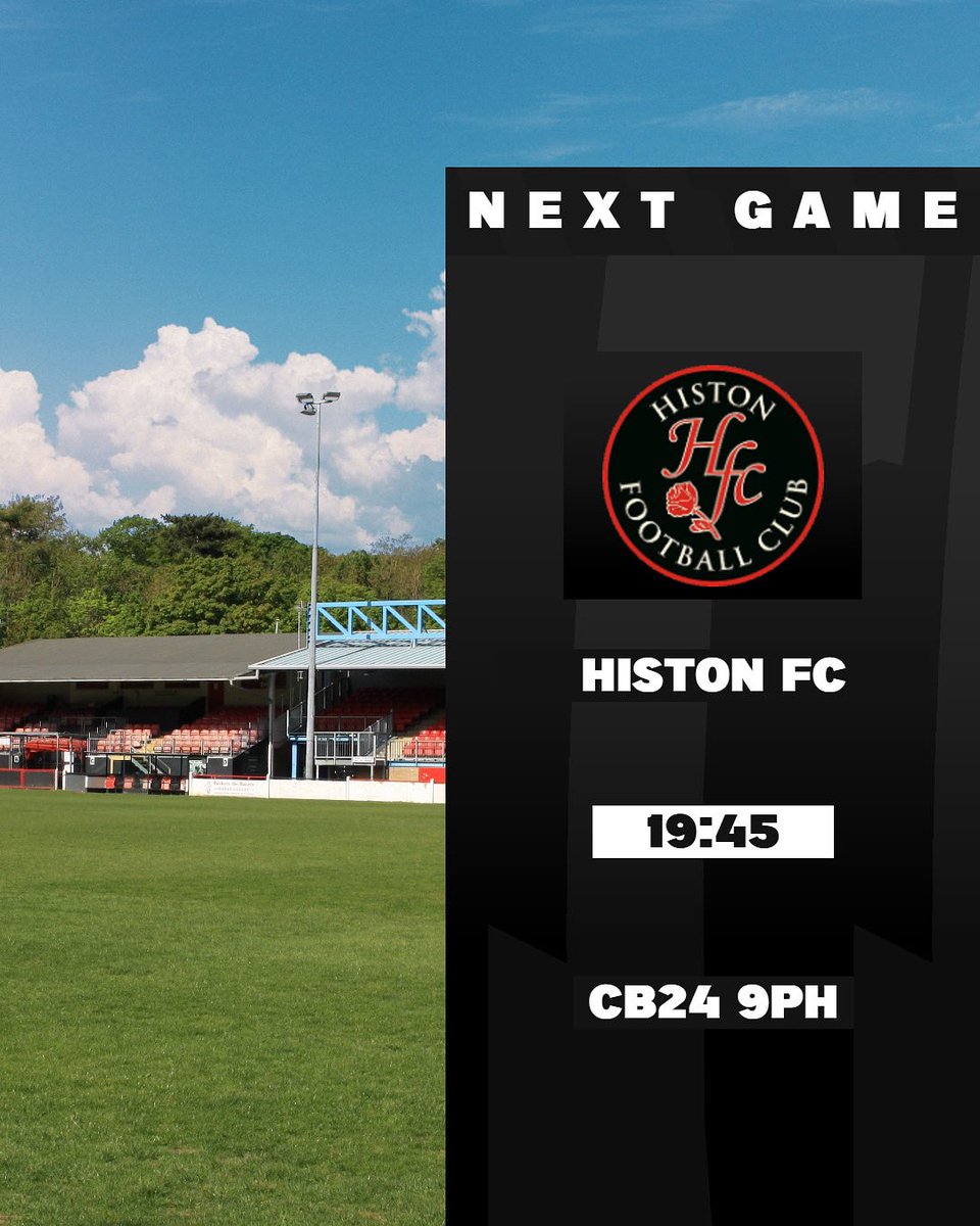 Next up for the U18’s, we travel to Histon tomorrow evening. The final pre season friendly before we kick off the league season next week!

🆚 <a href="/HistonU18/">Histon Football Club U18🏆🏆</a> 
⏰ 7:45pm
📍 CB24 9PH

#uptheives #Preseason
