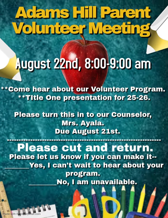 Hope you can join us...