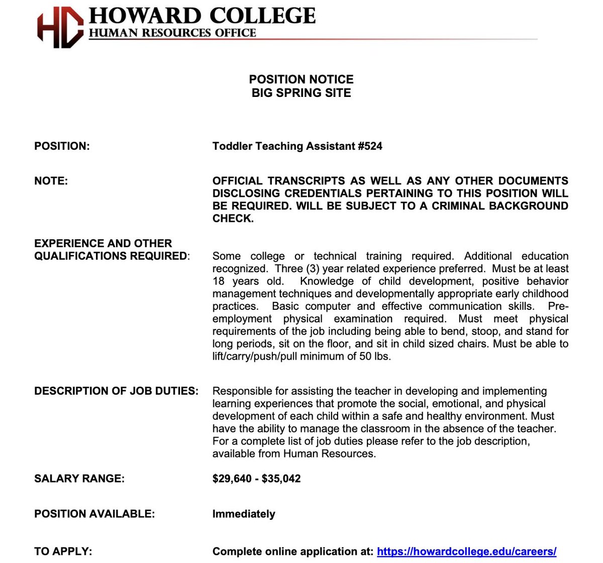 Howard College tweet media