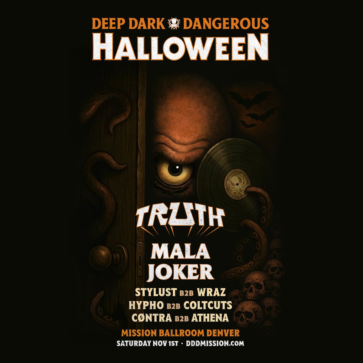 Stylust Tweets (@stylustbeats) on Twitter photo BOOM! Denver Halloween with the <a href="/DeepDarkDanger/">Deep, Dark & Dangerous</a>  squad going b2b with the homie <a href="/wraz_dubs/">Wraz.</a> at Mission 🐙🎃 BOOM! Denver Halloween with the <a href="/DeepDarkDanger/">Deep, Dark & Dangerous</a>  squad going b2b with the homie <a href="/wraz_dubs/">Wraz.</a> at Mission 🐙🎃